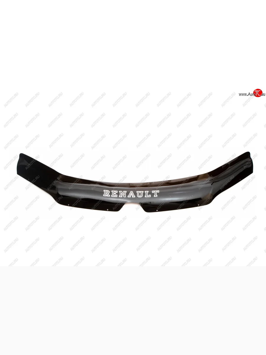 Дефлектор капота REIN (ЕВРО крепеж) Renault Sandero 2 дорестайлинг (2014-2018)  в Перми Пермском крае