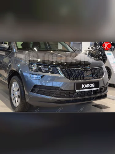 Дефлектор капота SIM Skoda Karoq  NU7 (2017-2025) дорестайлинг, рестайлинг