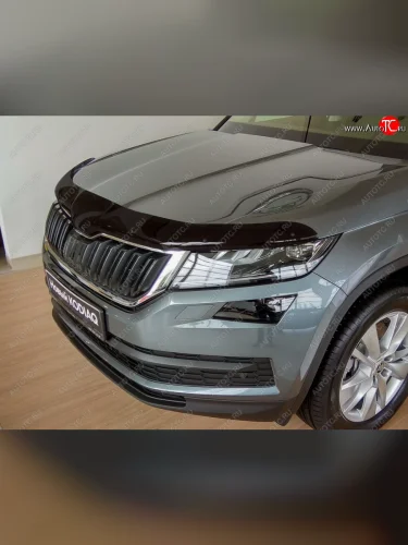 Дефлектор капота SIM Skoda Kodiaq  1 NS7 (2017-2021) дорестайлинг