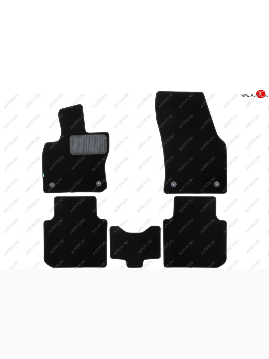 Коврики салона (текстиль) Klever Premium  Skoda Kodiaq (2017-2021) 1 NS7 (Черные)  в Керчи Республика Крым