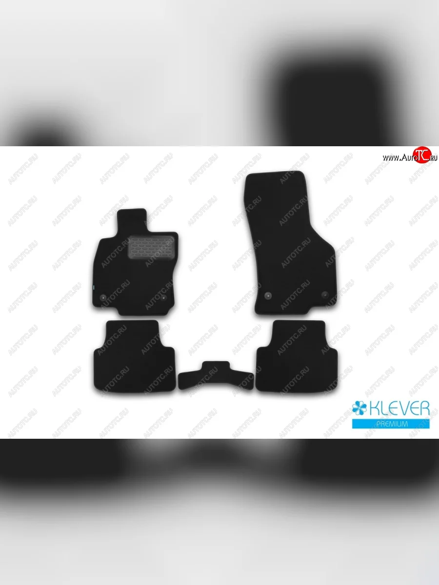 Текстильные коврики салона Klever Premium Skoda Octavia A7 дорестайлинг лифтбэк (2012-2017) (Черные)  в Самаре Самарской области