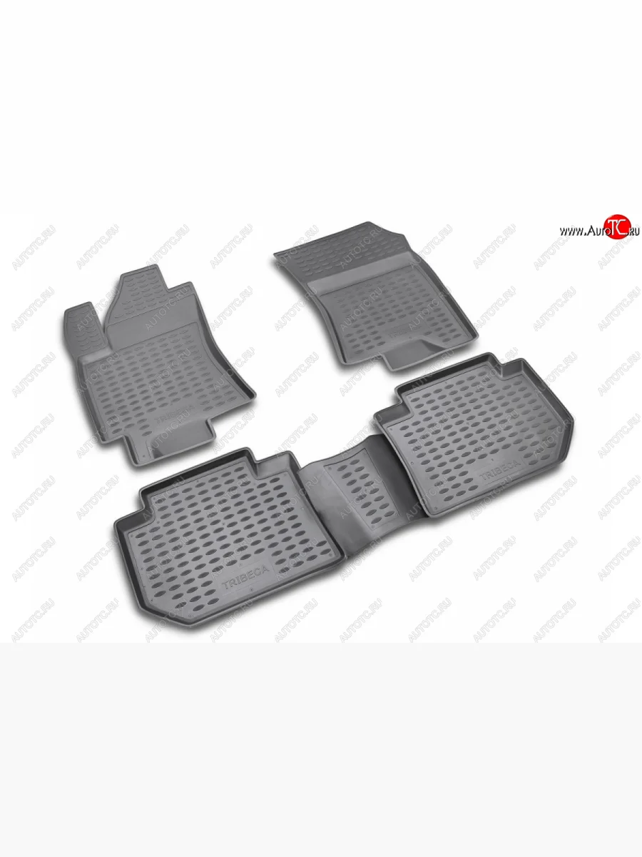 Комплект ковриков салона Element (полиуретан) Subaru Tribeca (2005-2007) (Серые)  в Керчи Республика Крым