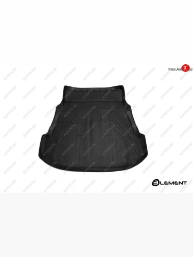 Коврик 3D багажника Element (полиуретан) Toyota Fortuner  AN160 (2015-2025) дорестайлинг, рестайлинг (Черный)