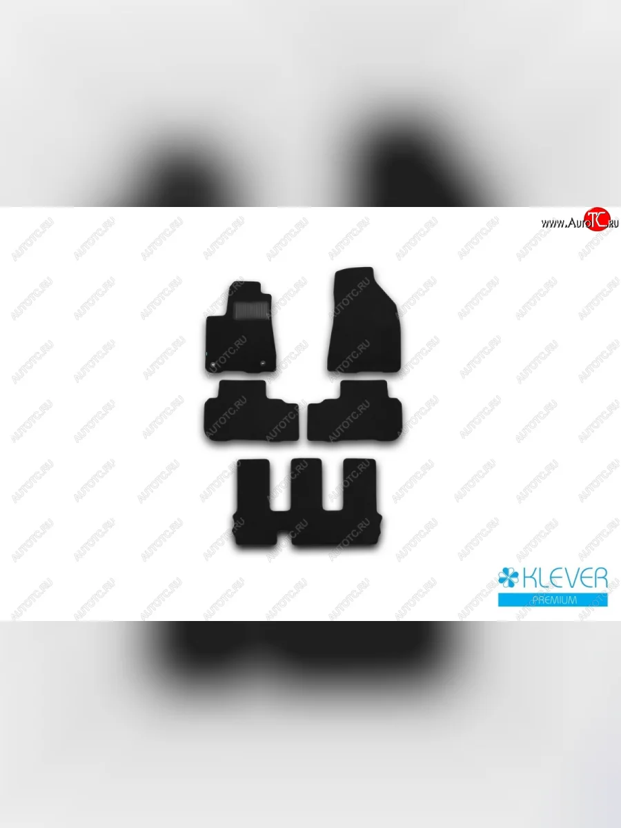 Текстильные коврики салона Klever Premium Toyota Highlander XU50 дорестайлинг (2013-2017) (Черные)  в Перми Пермском крае
