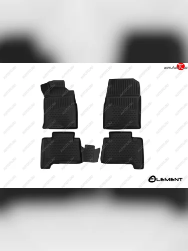 Комплект 3D ковриков салона Element (полиуретан) П.Р (Черные) Toyota Hilux Surf  N210 (2002-2009) дорестайлинг, рестайлинг