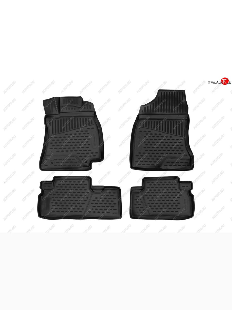 Комплект 3D ковриков салона Element (полиуретан, правый руль)  Toyota Wish (2009-2017) XE20 (Черные)  в Керчи Республика Крым