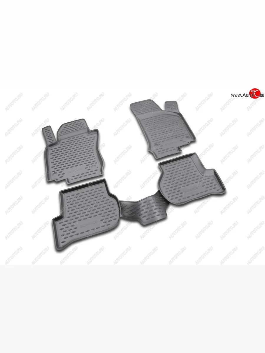 Комплект 3D ковриков салона Element (полиуретан)  Volkswagen Golf Plus (2009-2014) 6 (Серые)  в Воронеже Воронежской области