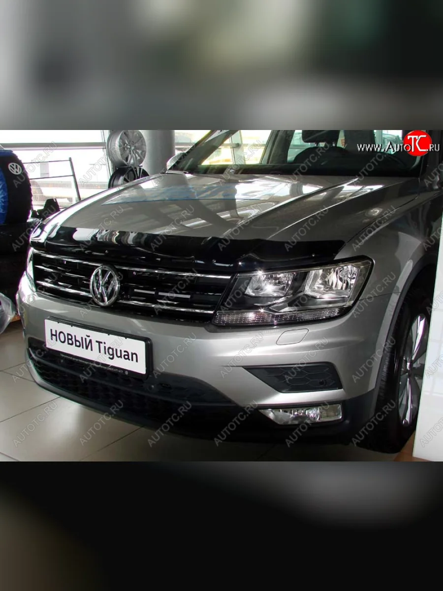 Дефлектор капота SIM Volkswagen Tiguan Mk2 дорестайлинг (2016-2020)  в Перми Пермском крае