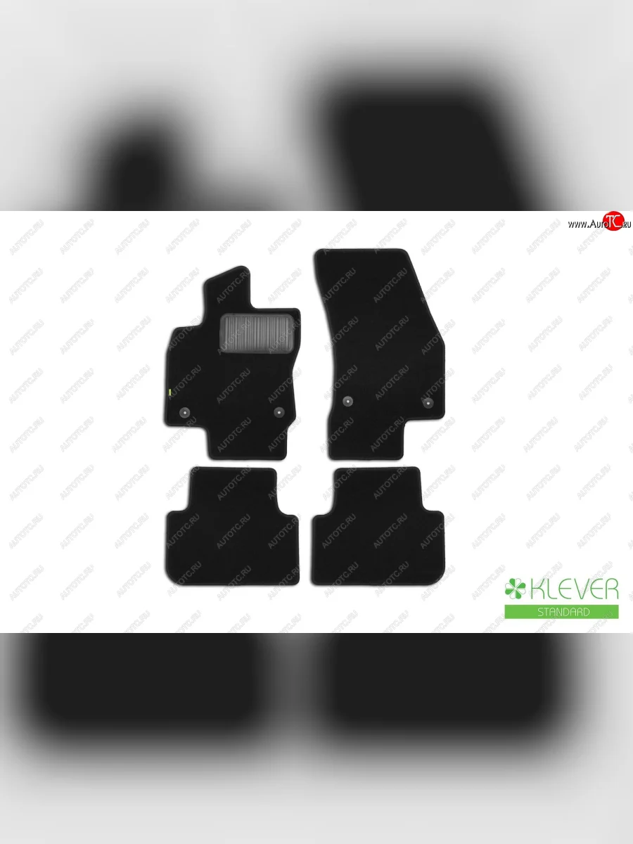 Текстильные коврики салона Klever Standart Volkswagen Tiguan Mk2 дорестайлинг (2016-2020) (Черные)  в Керчи Республика Крым