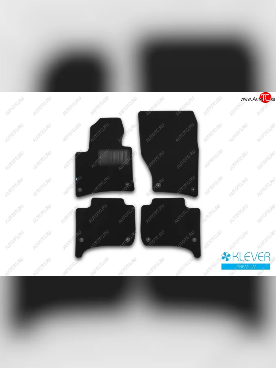 Текстильные коврики салона Klever Premium Volkswagen Touareg 2 NF дорестайлинг (2010-2014) (Черные)  в Перми Пермском крае