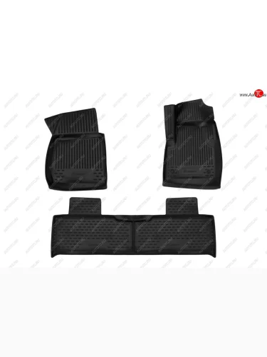 Комплект 3D ковриков салона Element (полиуретан) (Черные) Уаз Патриот  3163 5-дв. (2014-2016) 1-ый рестайлинг