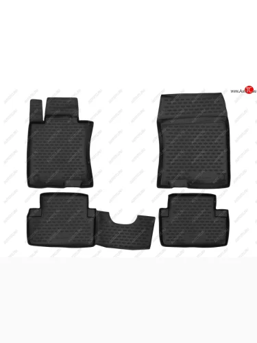 Комплект ковриков салона Element (полиуретан) (Серые) Honda Accord 8 CU седан дорестайлинг (2008-2011)