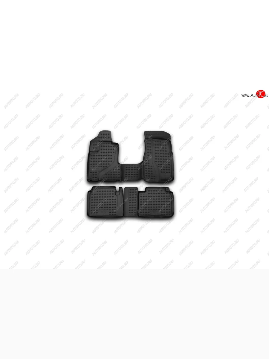 Комплект 3D ковриков салона Element (полиуретан) Honda CR-V RD4,RD5,RD6,RD7,RD9  дорестайлинг (2001-2004) (Серые)  с доставкой в г. Пермь