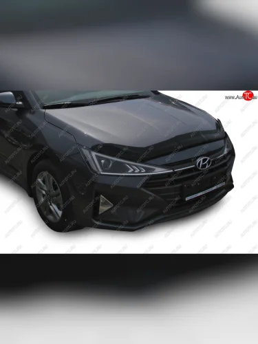 Дефлектор капота SIM Hyundai Elantra  AD (2018-2020) рестайлинг