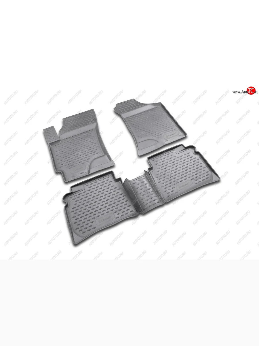 Комплект ковриков салона Element (полиуретан) Hyundai Elantra HD (2006-2011) (Серые)  в Перми Пермском крае