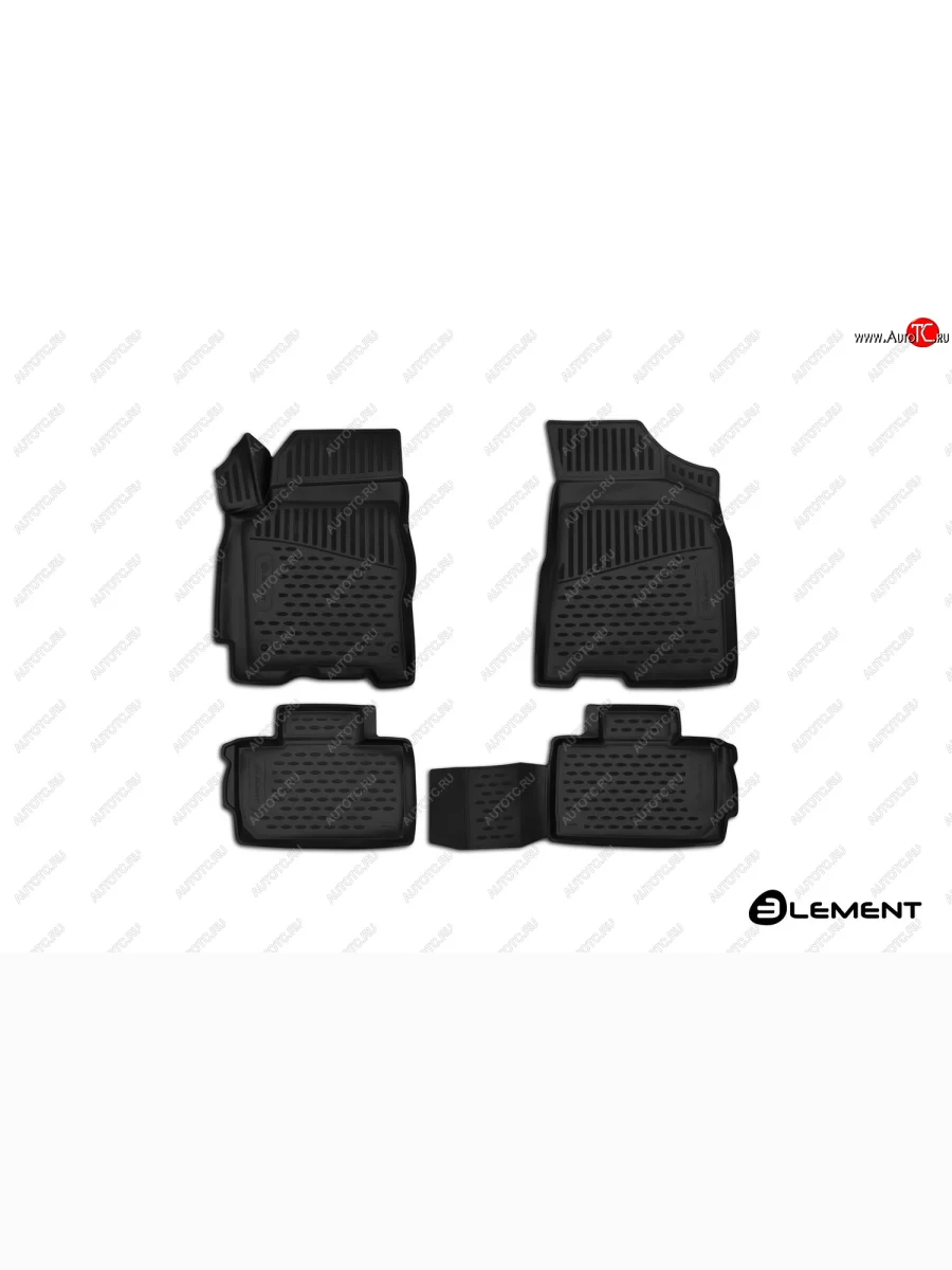 Комплект ковриков салона Element (полиуретан)  Hyundai i20 (2008-2012) PB (Черные)  в Самаре Самарской области