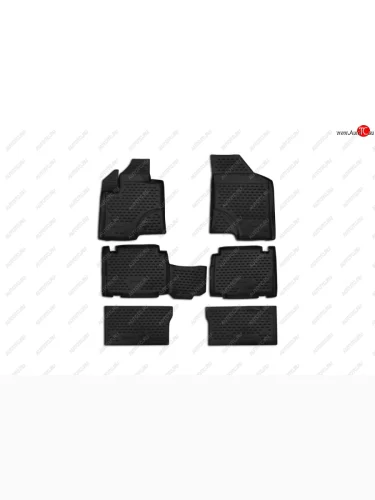 Комплект 3D ковриков салона Element (полиуретан) (Серые) Hyundai IX55 EN (2006-2013)