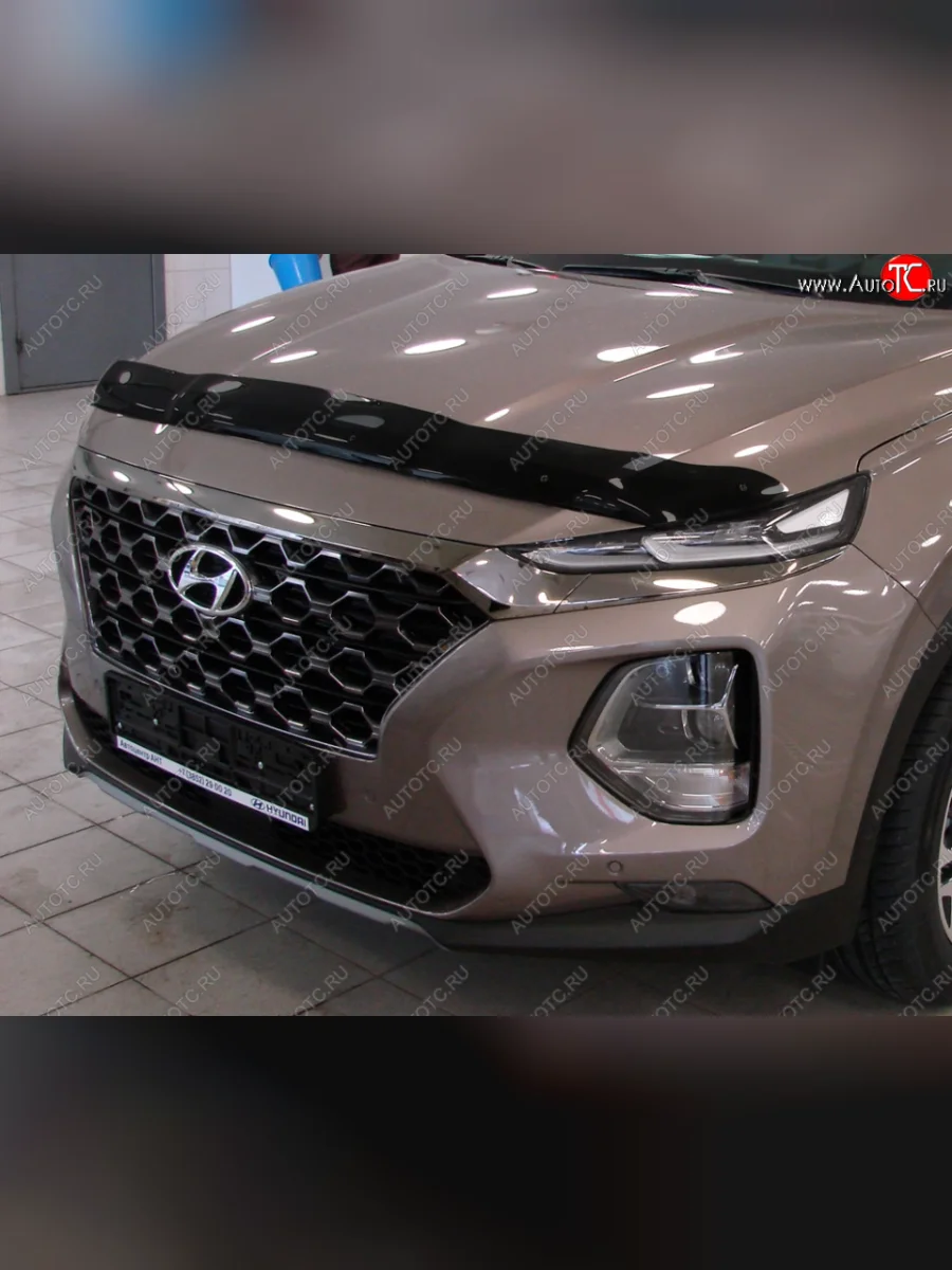Дефлектор капота SIM  Hyundai Santa Fe (2018-2022) TM  в Самаре Самарской области