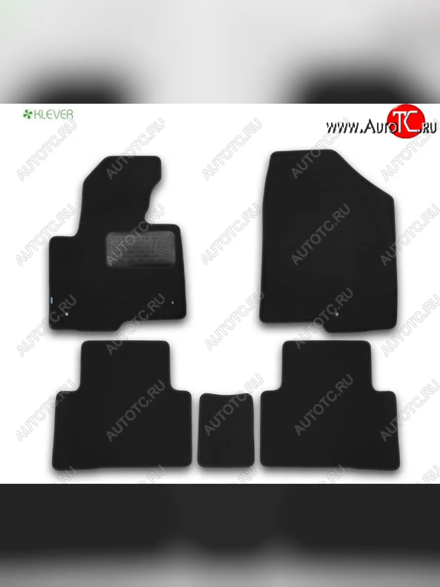 Текстильные коврики салона Klever Premium АКПП Hyundai Santa Fe DM дорестайлинг (2012-2016) (Черные)  в Керчи Республика Крым