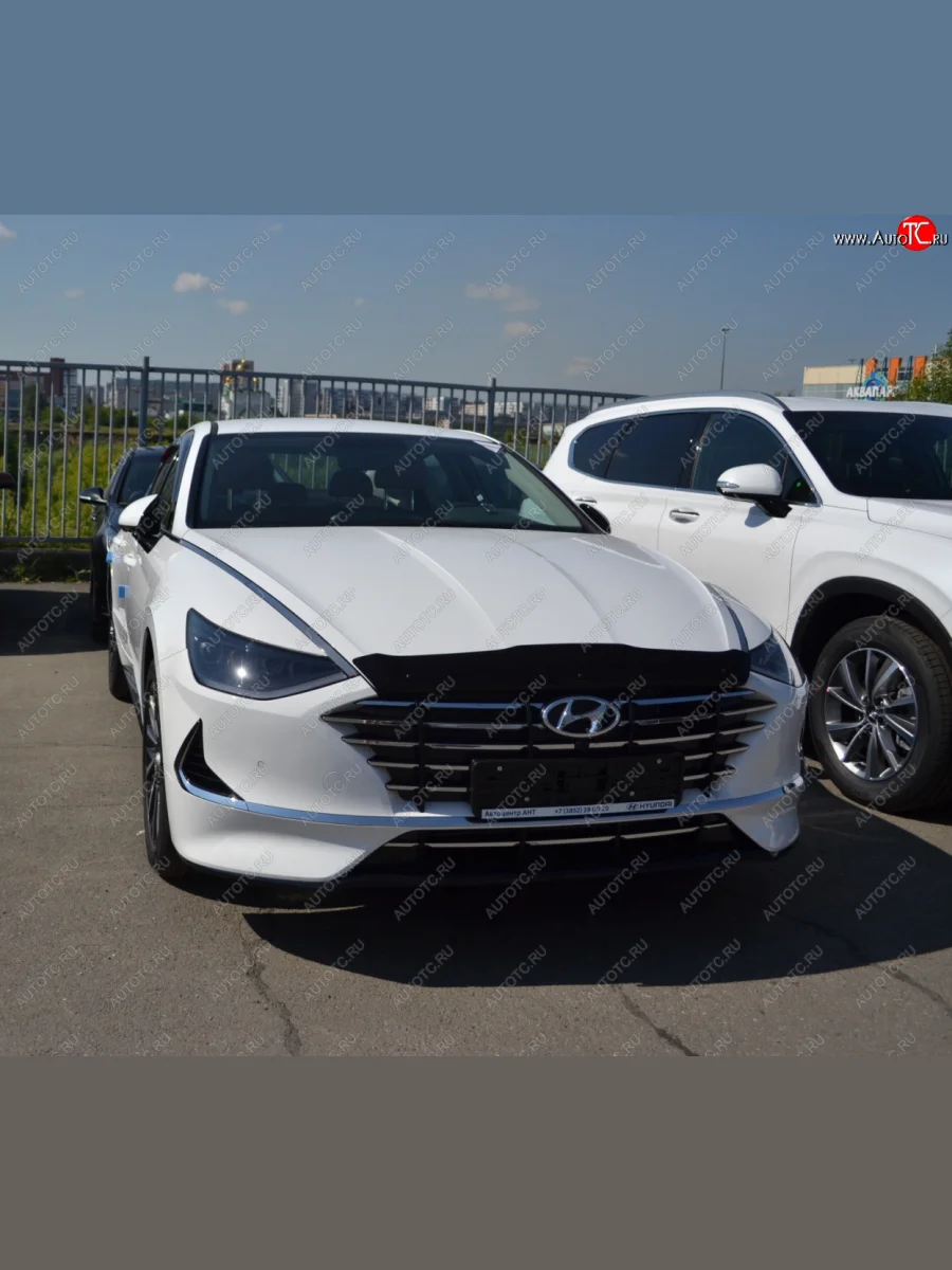 Дефлектор капота SIM Hyundai Sonata DN8 (2019-2022)  в Самаре Самарской области