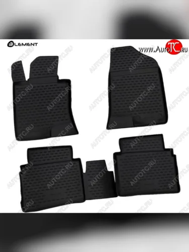 Комплект ковриков салона Element (полиуретан) (Черные) Hyundai Sonata YF (2009-2014)