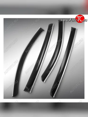 Дефлекторы окон с хромированым молдингом CHROMEX Hyundai Tucson  TL (2015-2021) дорестайлинг, рестайлинг