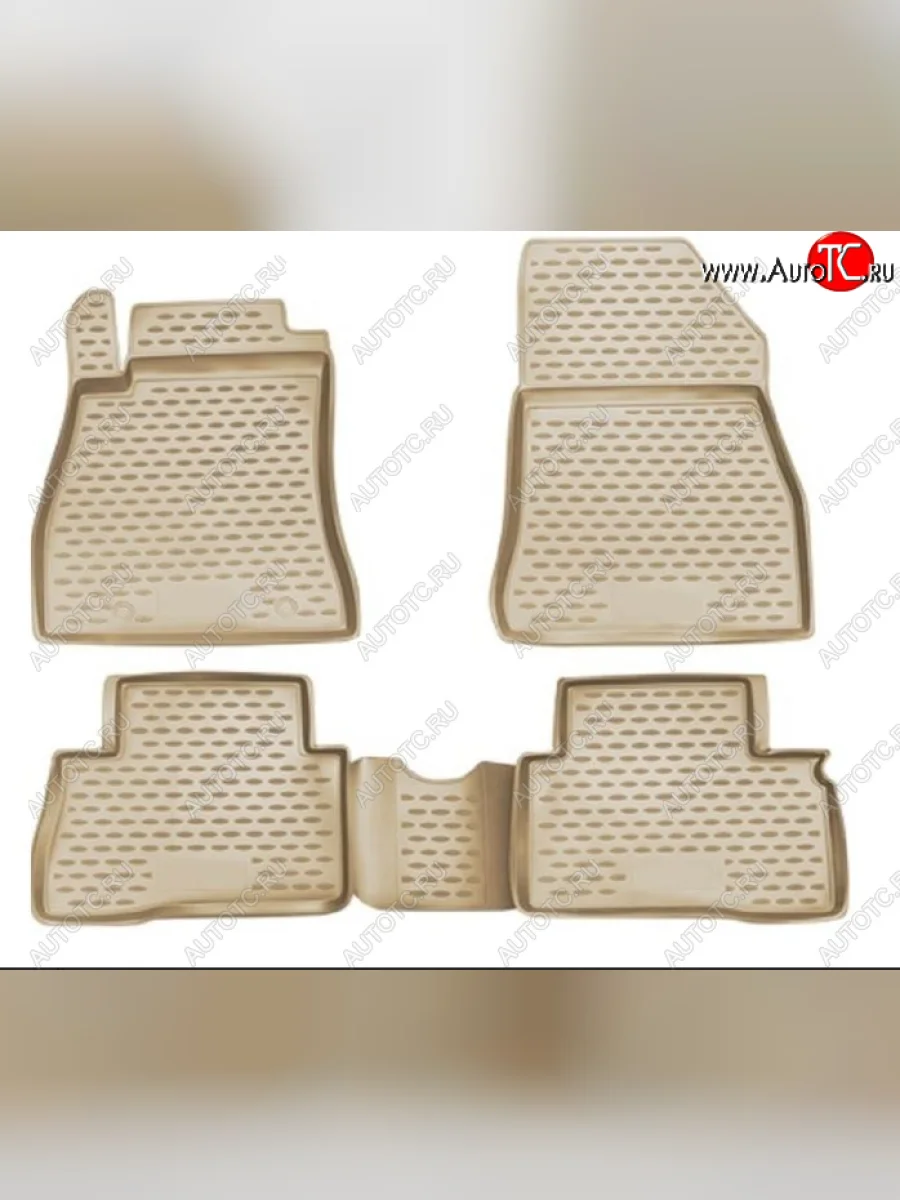 Комплект ковриков салона Element (полиуретан) INFINITI Q70 Y51 дорестайлинг (2013-2015) (Бежевые)  в Керчи Республика Крым