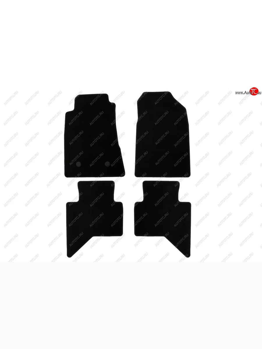 Текстильные коврики салона пикап Klever Econom  Isuzu D-Max (2015-2021) RT85,TFR DoubleCab (Черные)  в Перми Пермском крае
