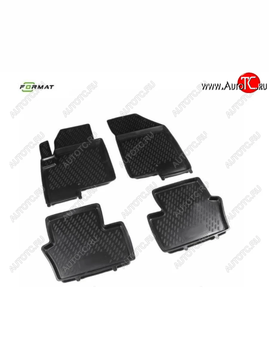 Комплект ковриков салона Format (повышенная износостойкость). Jeep Compass MK рестайлинг (2011-2015) (Черные)  в Керчи Республика Крым