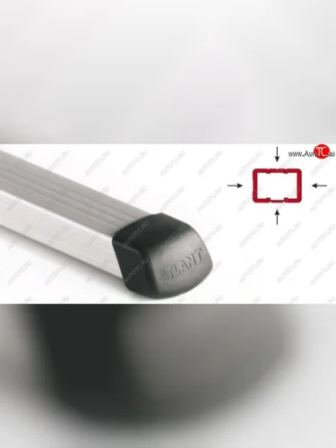 Багажник в сборе Атлант (тип опор Е в штатные места) (Прямоугольные поперечины) Nissan X-trail  1 T30 (2000-2003) дорестайлинг