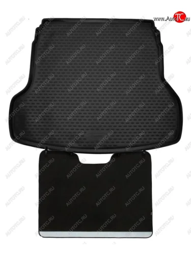 Коврик багажника с функцией защиты бампера Element Standard (полиуретан) (Черный) KIA Cerato  4 BD (2018-2025) дорестайлинг седан, дорестайлинг, хэтчбэк, рестайлинг седан