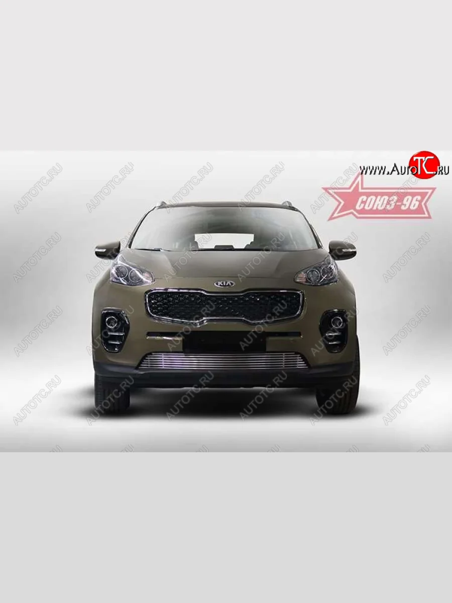 Декоративный элемент воздухозаборника Souz96  KIA Sportage (2016-2022) 4 QL (Хром 10 мм)  с доставкой в г. Самара