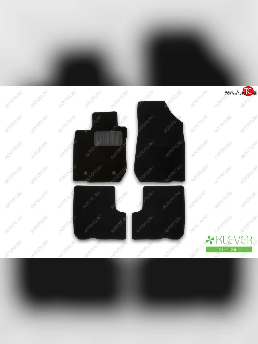 Текстильные коврики салона Klever Standart 7 мест Лада ВАЗ Ларгус дорестайлинг R90 (2012-2021) (Черные)  с доставкой в г. Пермь