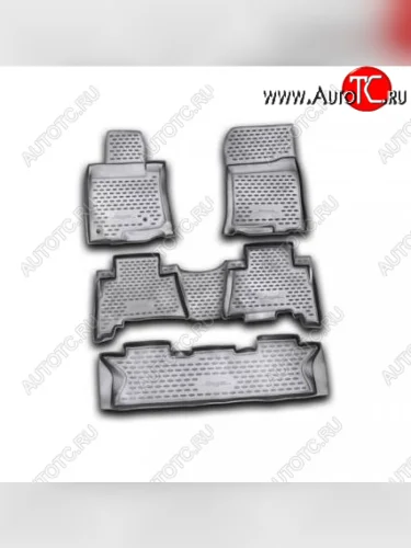 Комплект 3D ковриков салона Format (повышенная износостойкость) 7 мест (Черные) Лада ВАЗ Ларгус дорестайлинг R90 (2012-2021)