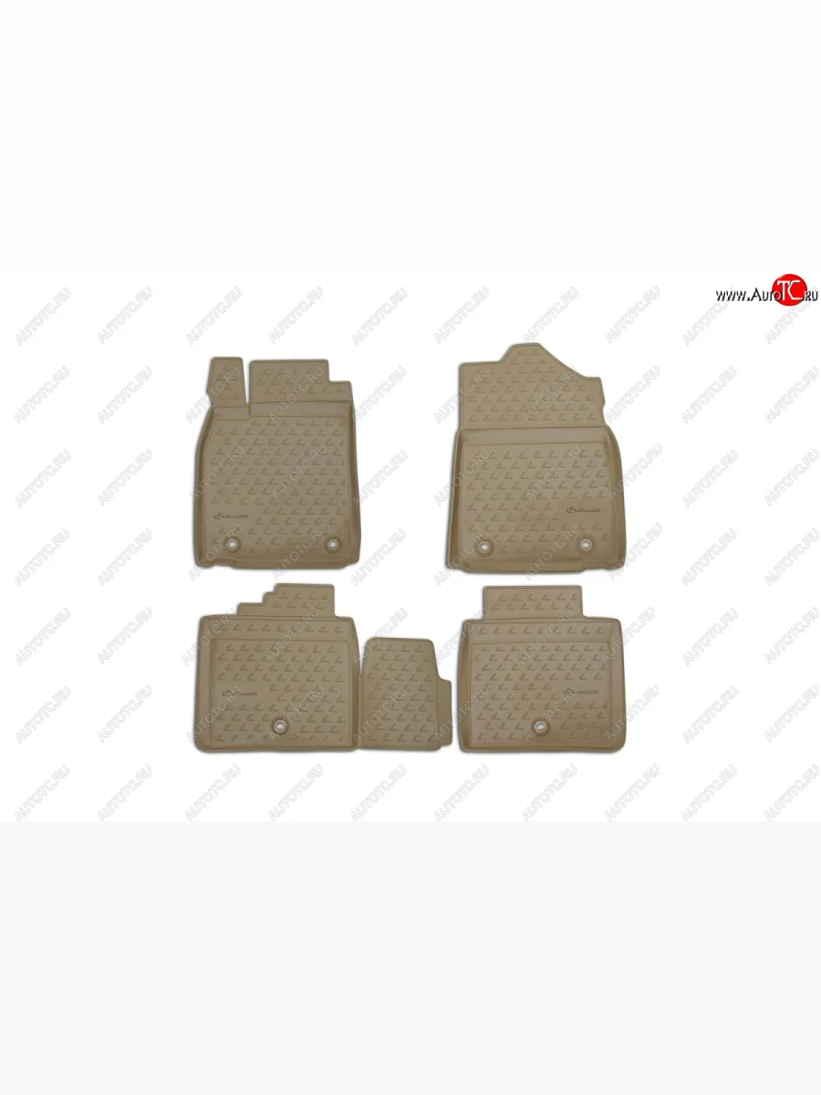 Комплект ковриков салона Element (полиуретан)  Lexus ES350 (2012-2018) XV60 (Бежевые)  в Керчи Республика Крым