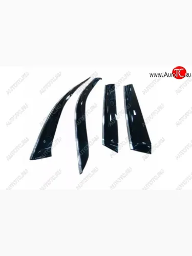 Дефлектора окон с серебристой окантовкой SIM Lexus GX460  J150 (2013-2022) 1-ый рестайлинг, 2-ой рестайлинг