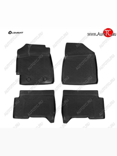 Комплект 3D ковриков салона Element (полиуретан) (Черные) Lifan Celiya (2013-2025)