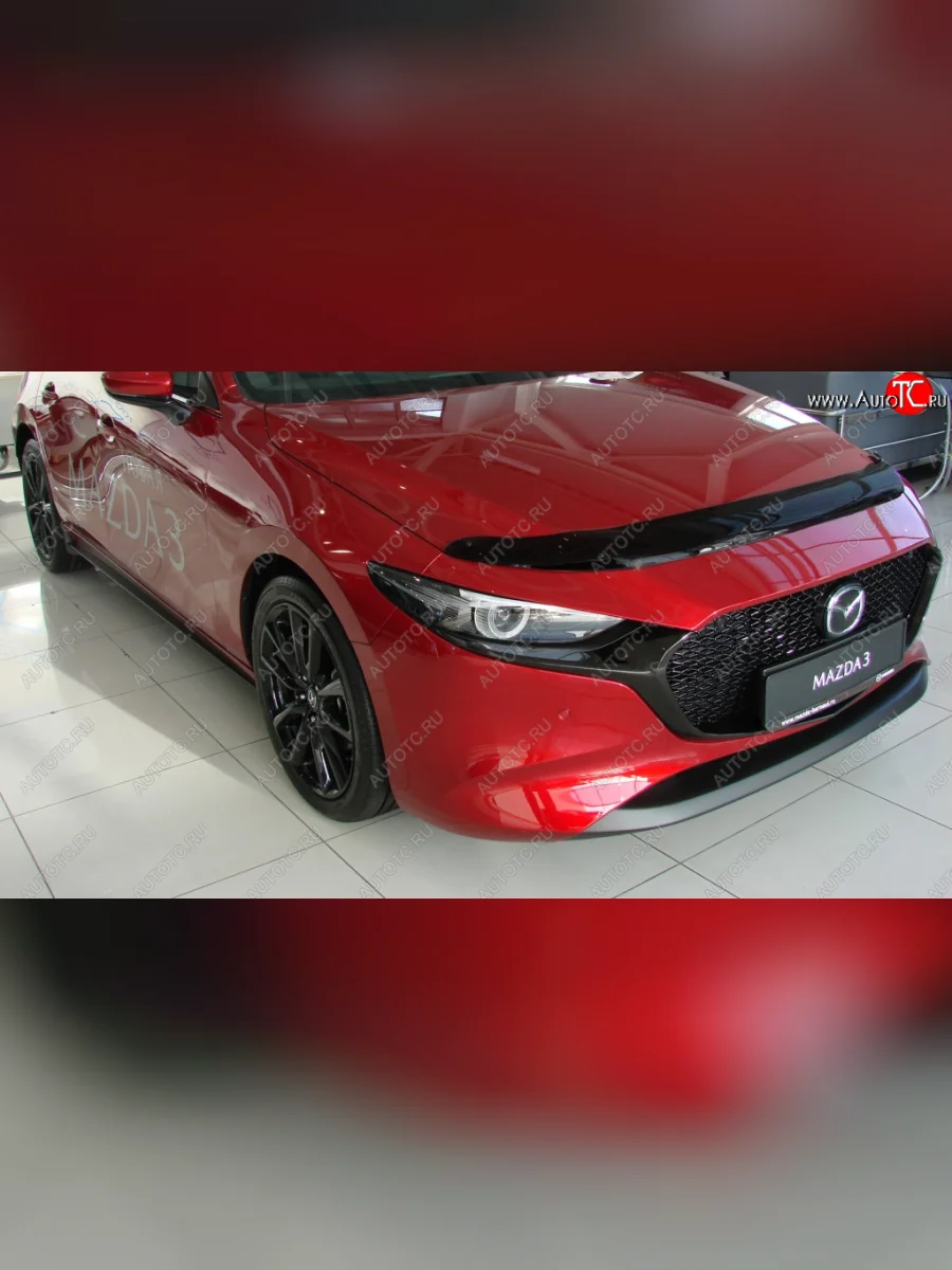 Дефлектор капота SIM Mazda 3/Axela BP хэтчбэк (2019-2025)  с доставкой в г. Керчь