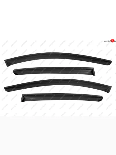Дефлектор окон REIN (НАКЛАДНОЙ скотч 3М) Mazda 3/Axela BP хэтчбэк (2019-2025)