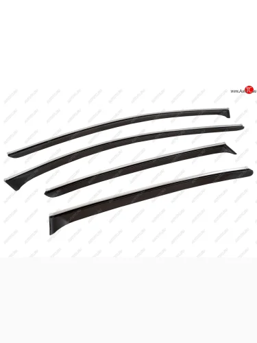 Дефлекторы окон с хромированым молдингом CHROMEX Mazda 3/Axela  BP (2019-2025) хэтчбэк