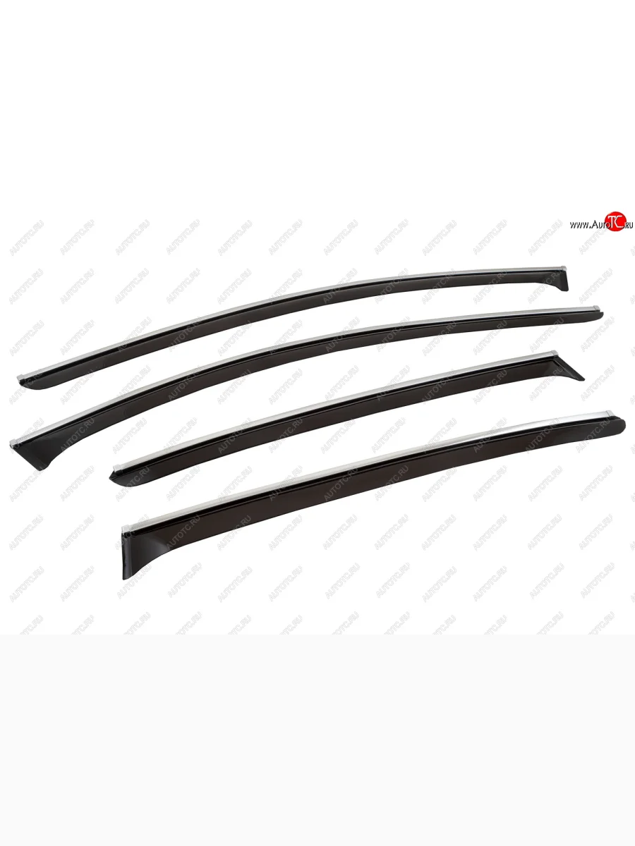Дефлекторы окон с хромированым молдингом CHROMEX  Mazda 3/Axela (2019-2025) BP  в Керчи Республика Крым
