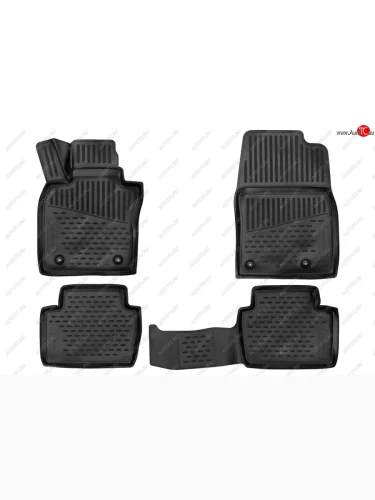 Комплект 3D ковриков салона Element (полиуретан) (Черные) Mazda 3/Axela BP хэтчбэк (2019-2025)