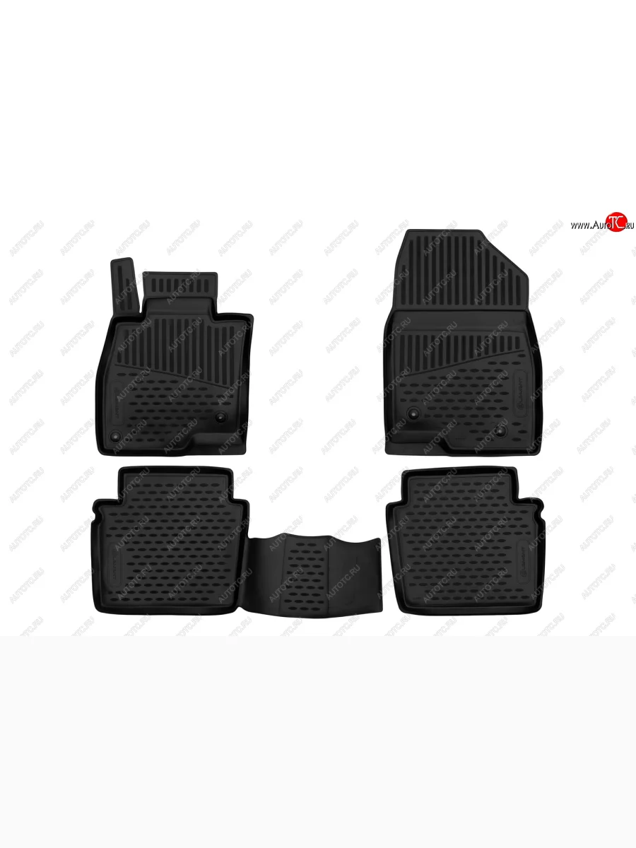 Комплект ковриков салона Element (полиуретан) Mazda 6 GJ 2-ой рестайлинг универсал (2018-2025) (Черные)  с доставкой в г. Керчь