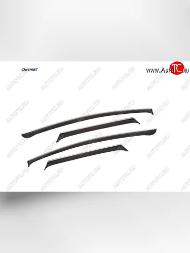Дефлекторы окон с хромированым молдингом CHROMEX Mazda CX-7  ER (2006-2012) дорестайлинг, рестайлинг