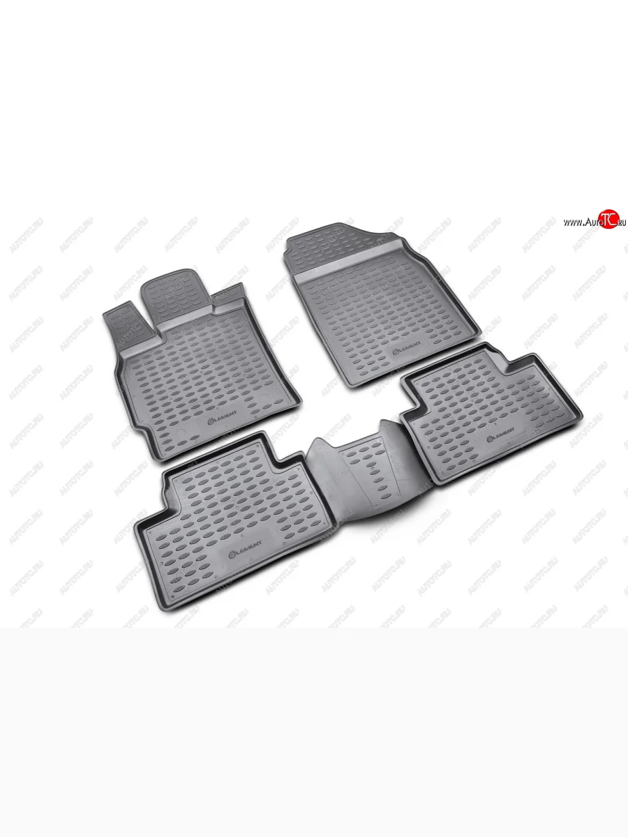 Комплект ковриков салона Element (полиуретан) Mazda CX-7 ER дорестайлинг (2006-2010) (Черные)  с доставкой в г. Керчь