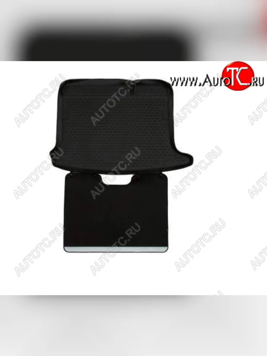 Коврик в багажник с функцией защиты бампера Econom Element (полиуретан) длин Mazda CX-9 TC дорестайлинг (2015-2025) (Черный)  в Керчи Республика Крым