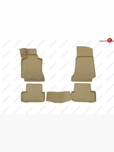 Комплект 3D ковриков салона Element (полиуретан) (Бежевые) Mercedes-Benz C-Class ( С205,  S205,  W205) (2014-2025) дорестайлинг купе, дорестайлинг универсал, дорестайлинг седан, рестайлинг седан