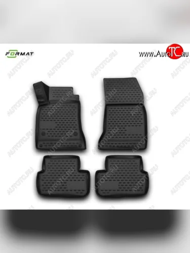 Комплект 3D ковриков салона Format (повышенная износостойкость). (Черные) Mercedes-Benz GLA X156 дорестайлинг (2013-2017)