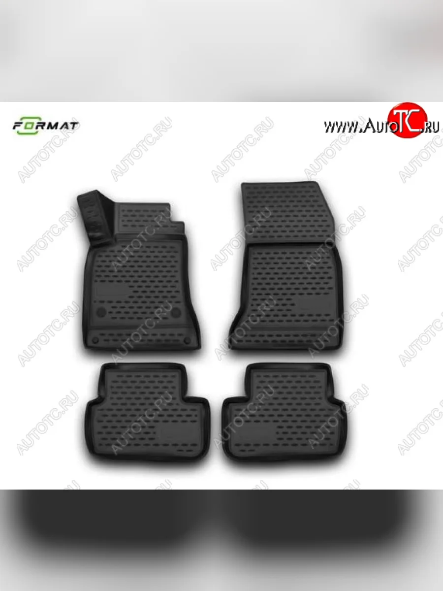 Комплект 3D ковриков салона Format (повышенная износостойкость). Mercedes-Benz GLA X156 дорестайлинг (2013-2017) (Черные)  в Самаре Самарской области