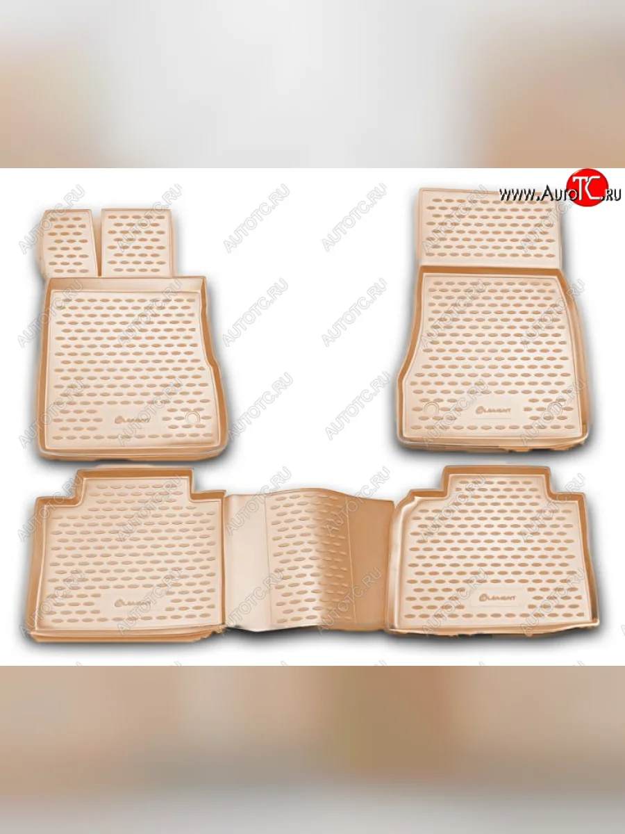 Комплект ковриков салона Element (полиуретан) Mercedes-Benz S class W220 (1998-2005) (Бежевые)  в Керчи Республика Крым